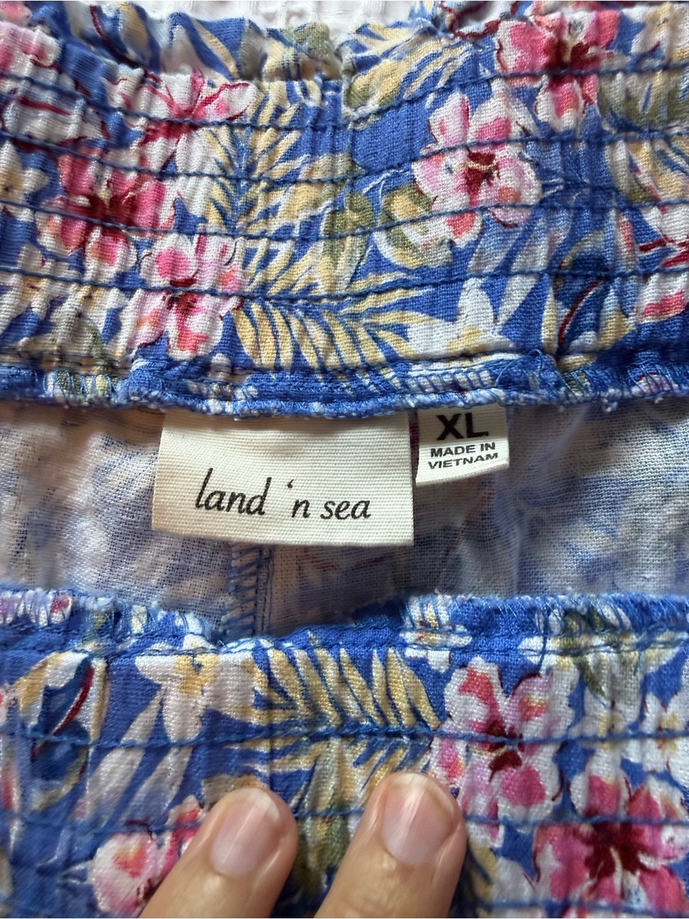 Blue Floral Wide-Leg Capris - Picture 2 of 2